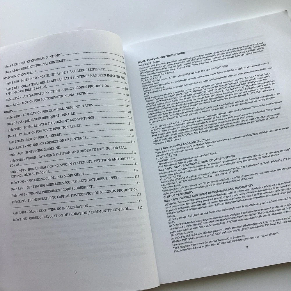 Florida‎ Rules of Criminal Procedure 2021 Florida Supreme Court